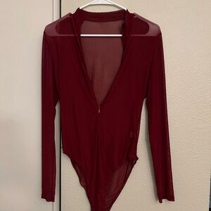 Burgundy bodysuit